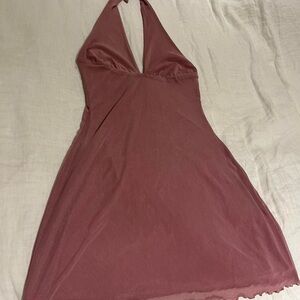 Motel Rock Mauve mini halter dress